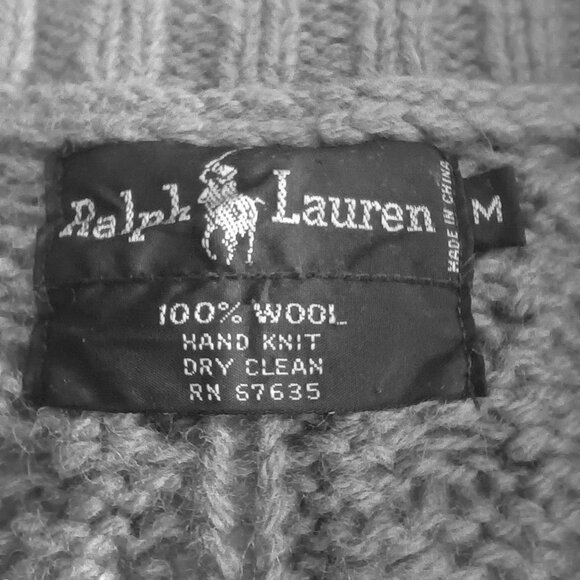 Ralph Lauren Wool Hand Knit Sweater Size Medium - Picture 11 of 11
